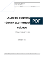 LAUDO DE CONFORMIDADE TÉCNICA ELETROMECÂNICO DE VEÍCULO - PLACA EPU 6564 - CAMINHÃO APOIO.docx