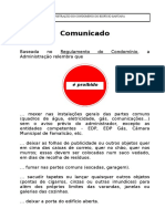 Cartaz - Comunicado Sobre Regras