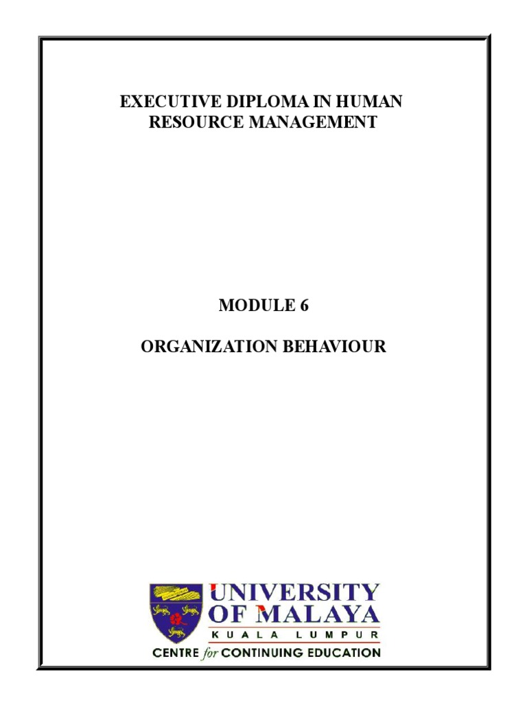 Executive Diploma in Human Resource Management | PDF | Organizational ...