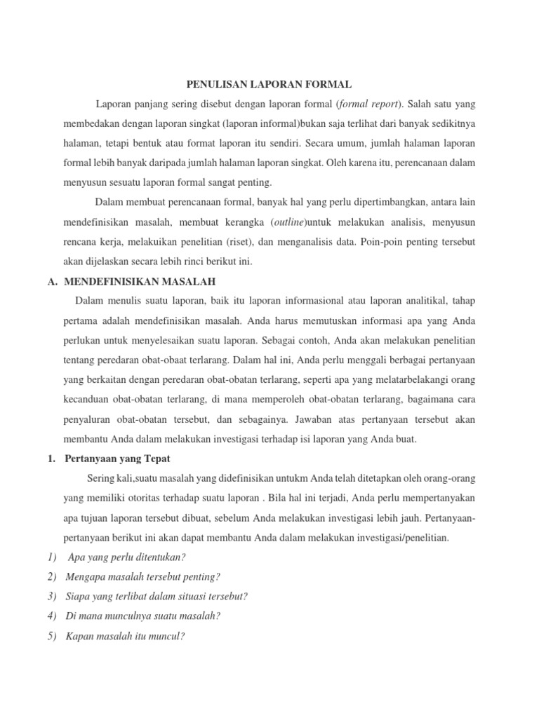 Contoh Laporan Singkat Dalam Komunikasi Bisnis Audit Kinerja