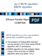 Simulating A CRCW Algorithm With An EREW Algorithm: Efficient Parallel Algorithms COMP308