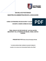 La Evaluación Como Aprendizaje