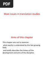 Main Issues in Translation Studies (1)