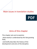 Main Issues in Translation Studies