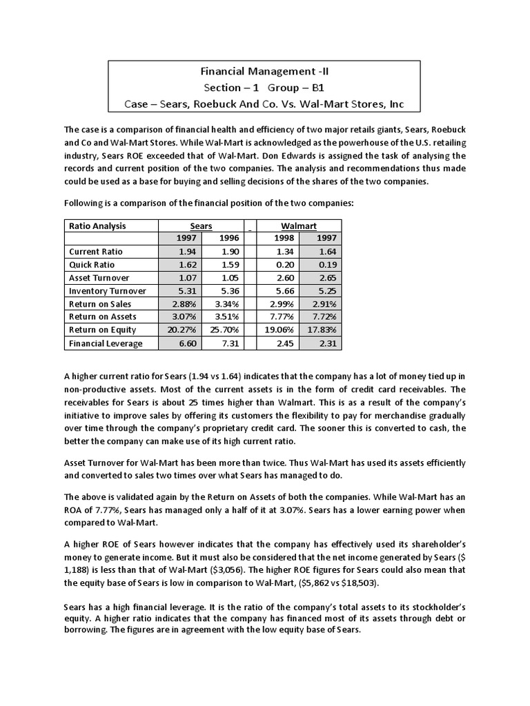 Sears case study essay examples image