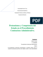 Pretensiones y Competencia Del Estado en El Procedimiento Contencioso Administrativo.