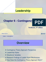 Leadership: Chapter 6 - Contingency Theory