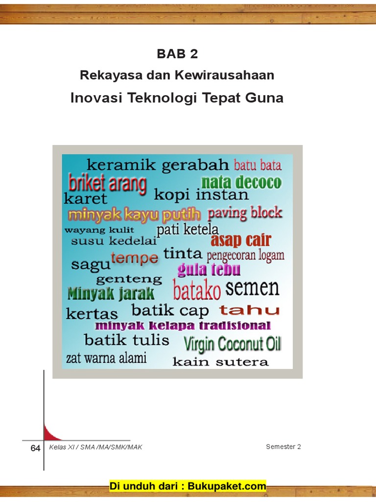 Bab 6 Rekayasa Dan Kewirausahaan Inovasi Teknologi Tepat Guna