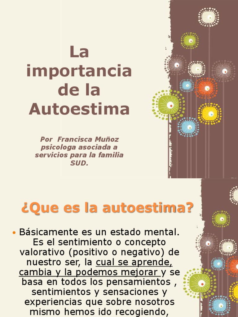 La Importancia de La Autoestima | Descargar gratis PDF | Felicidad ...