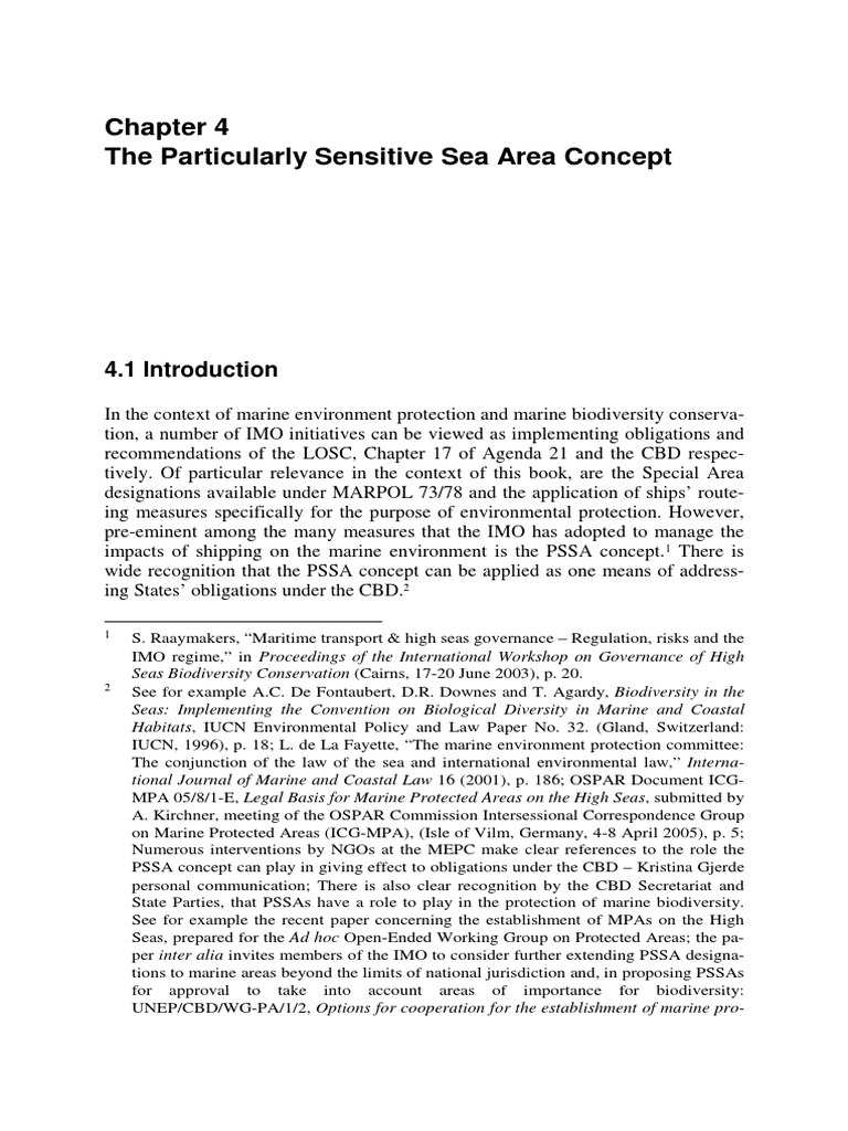 The Particularly Sensitive Sea Area Concept | PDF | Protected Area ...
