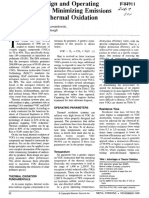 Optimized Design and Operating Parameters For Minimizing Emissions During Thermal Oxidation