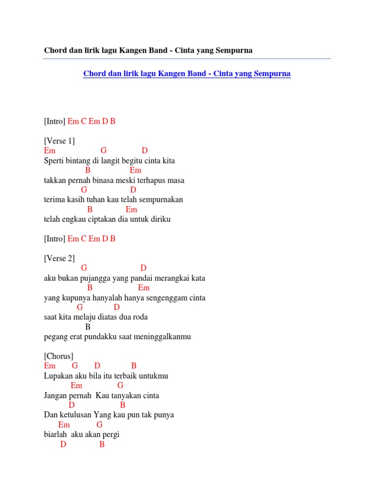 Terima Kasih Tuhan Chord englshnat