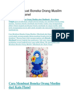Cara Membuat Boneka Orang Muslim Dari Kain Flanel