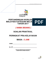 Pertandingan Worldskills Malaysia Kategori Belia (WSMB) TAHUN 2017