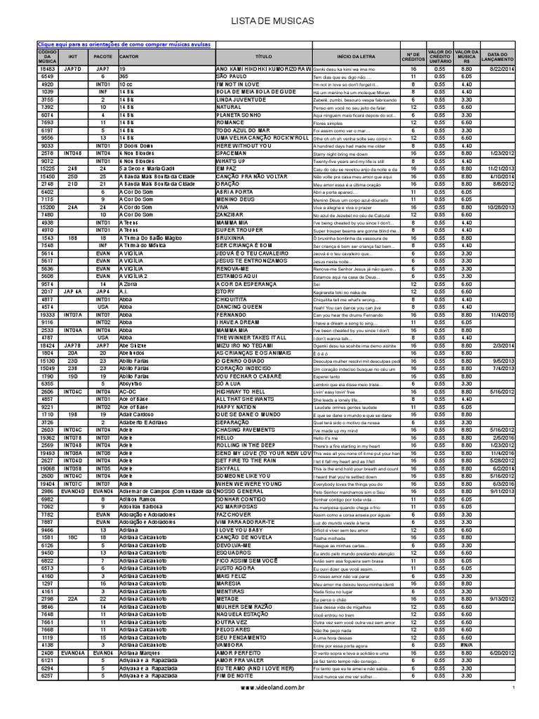 Musicas Avulsas Com Valores 1 Adele Amor