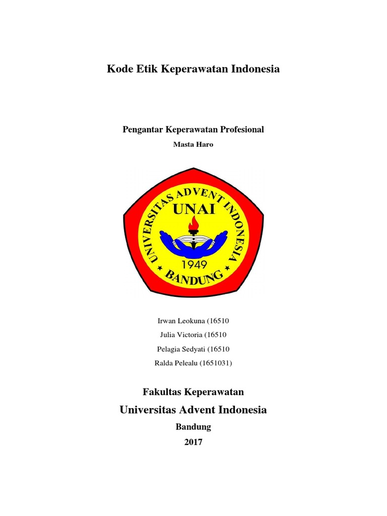 Contoh Makalah Kode Etik Keperawatan Dikdasmen