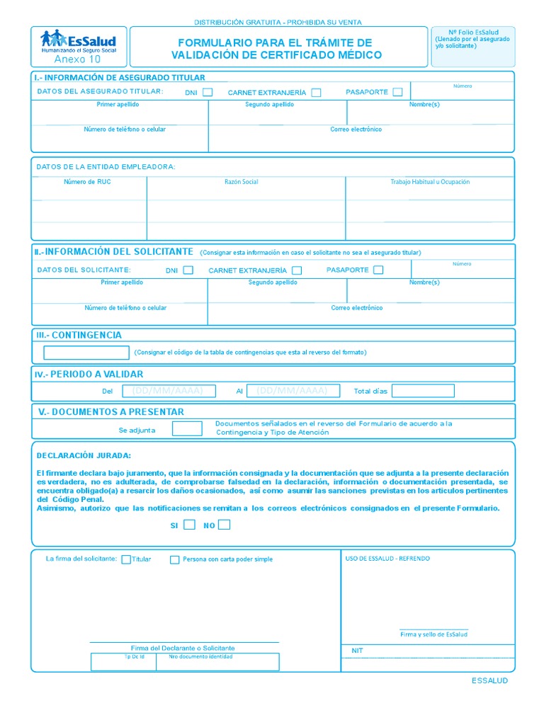 Anexo 10 Form Tramite Valid Certificado Medico | El embarazo | Parto