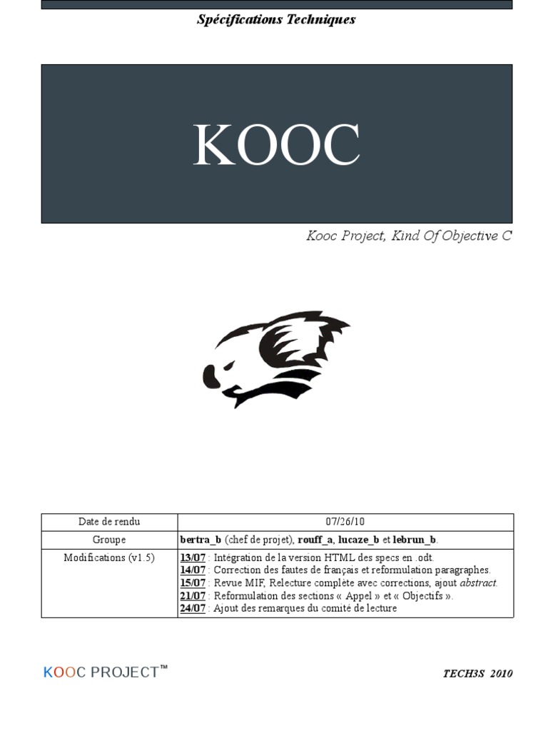 EPITECH KOOC Specifications | PDF | C (Langage de programmation ...