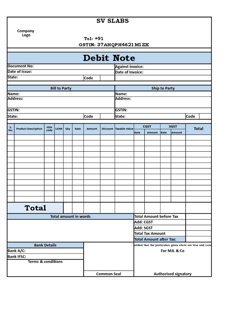 Debit Note | PDF