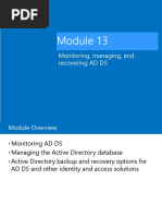 Monitoring, Managing, and Recovering AD DS