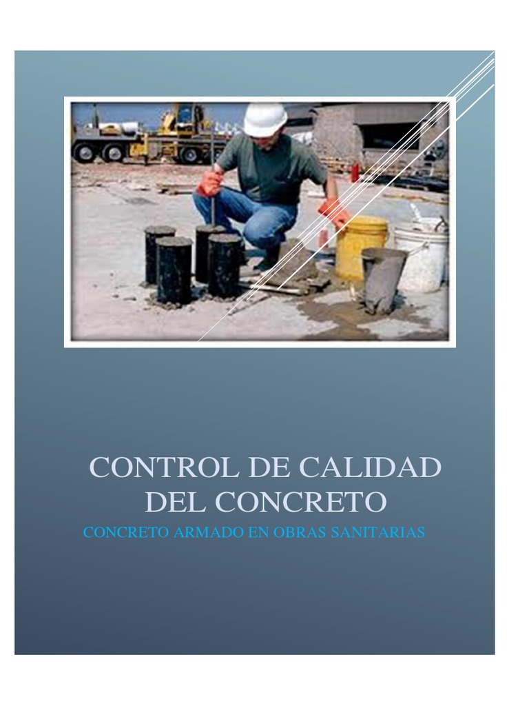 Control de Calidad del Concreto en Obras | PDF | Hormigón | Cemento