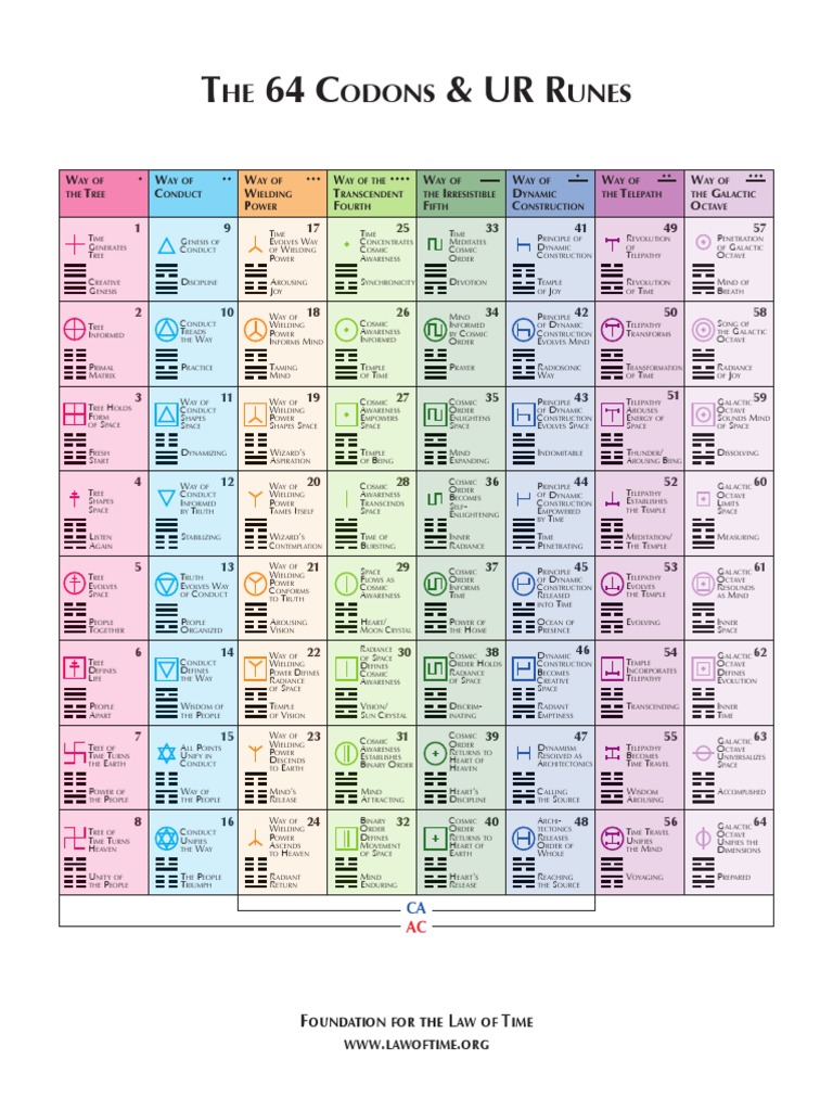64 Codons Runes | PDF | Spirituality | Religious Behaviour And Experience