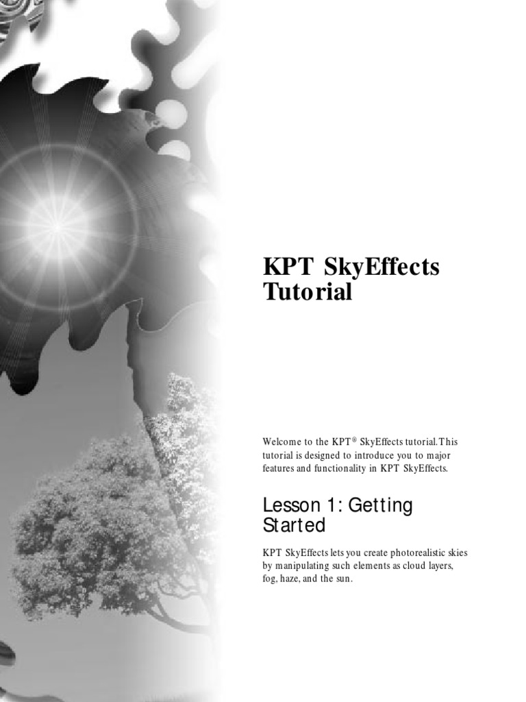 KPT Sky Effects Tutorial 2017 PDF | PDF | Fog | Sky