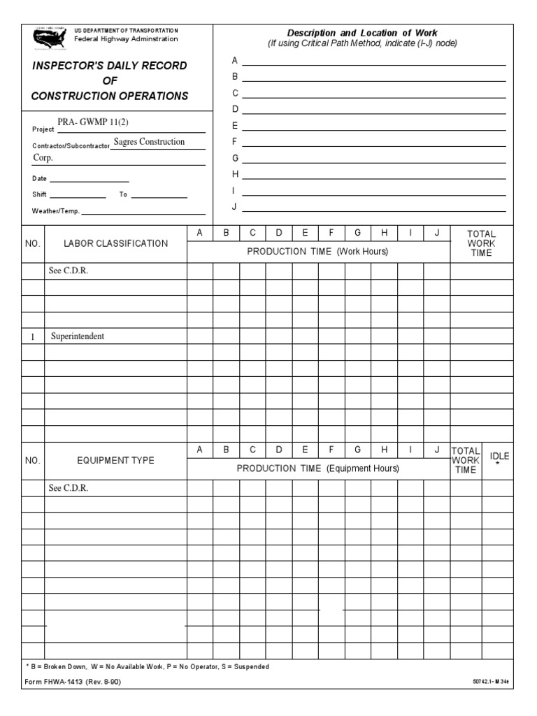 Inspectors Dailyrecord of Con Stops | PDF | Transport | Business