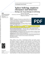 Workplace bullying, employee well-being and performance