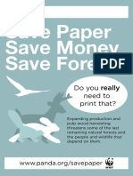 WWF Poster Save Paper