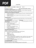 2 Lesson Plan Physical Properties - Density