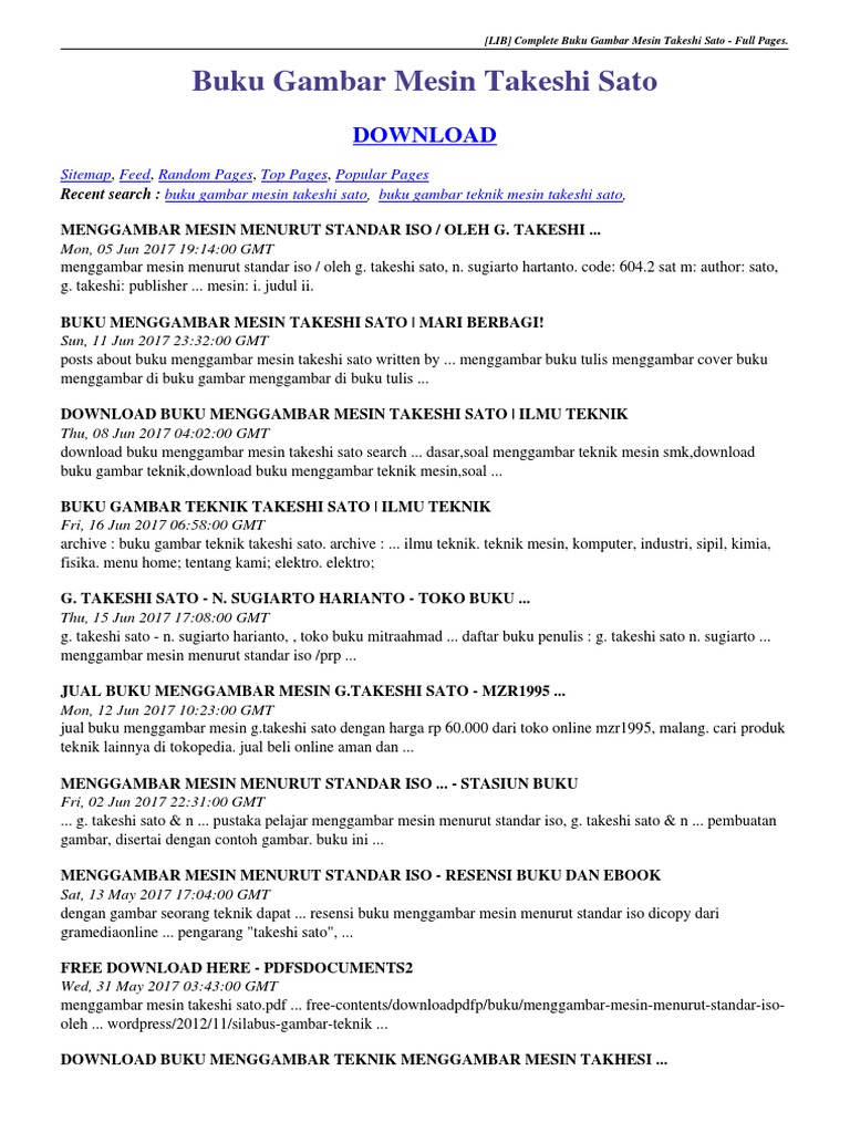 Buku Gambar Mesin Takeshi Sato 2 Pdf