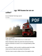 Future Energy - Will Buses Be Run On Coffee