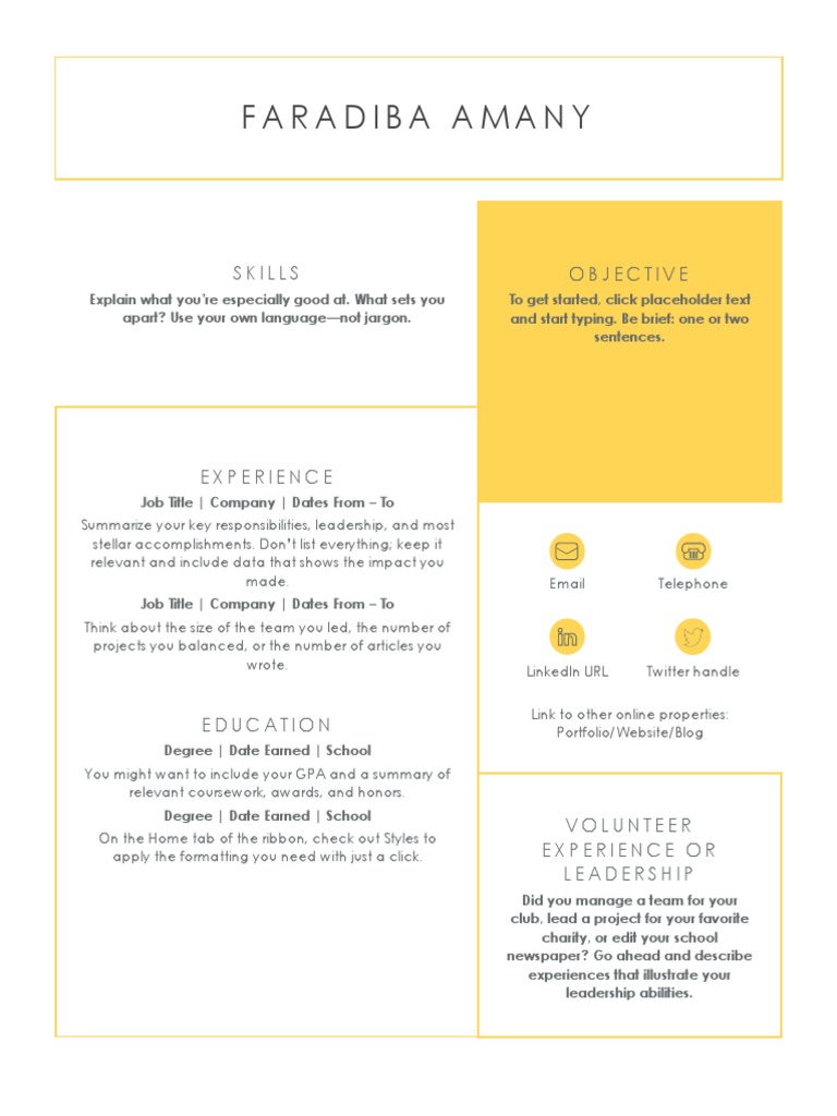 Resume Template Guide | PDF