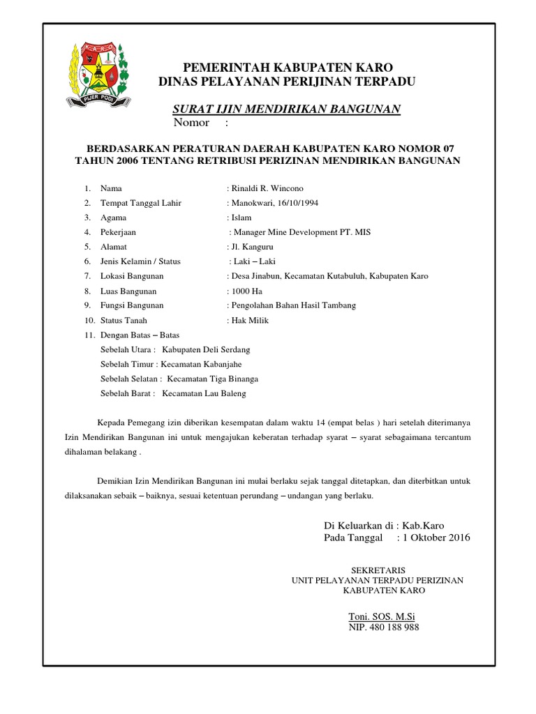 Surat IMB