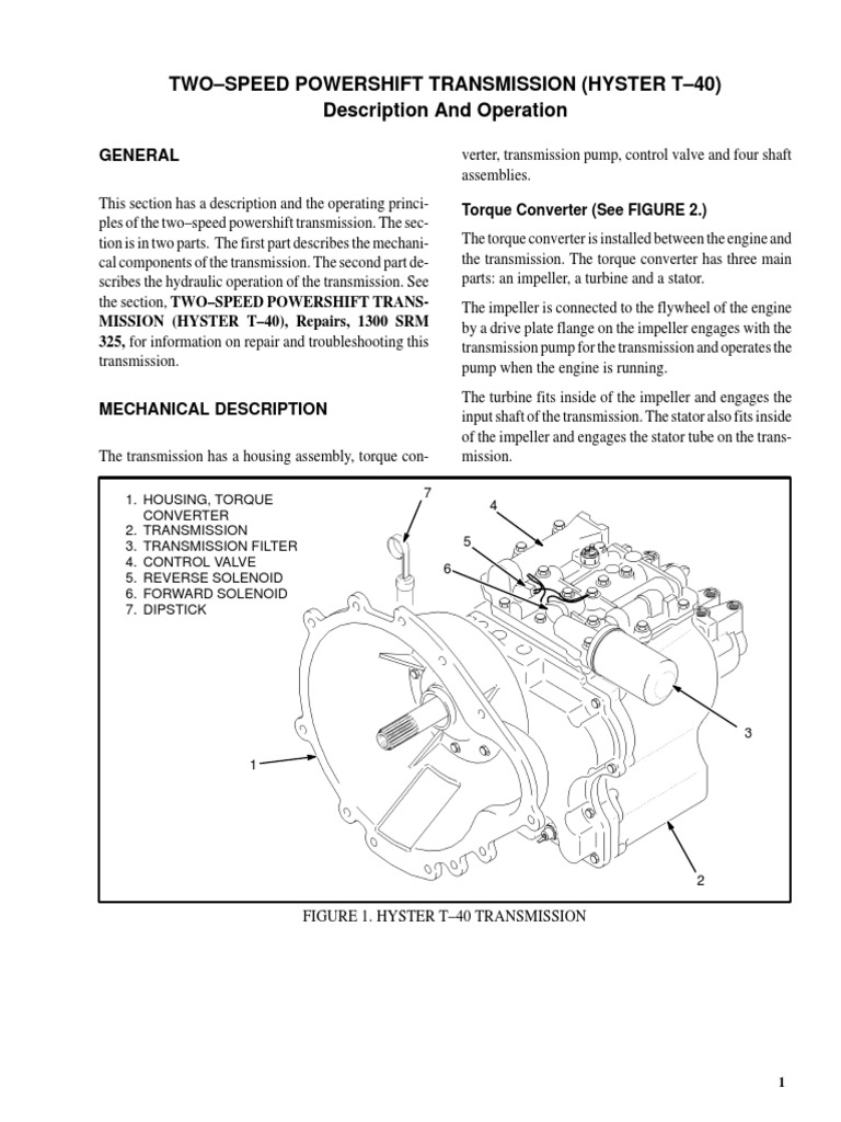 Two-Speed Powershift Transmission Overview | PDF | Clutch ...