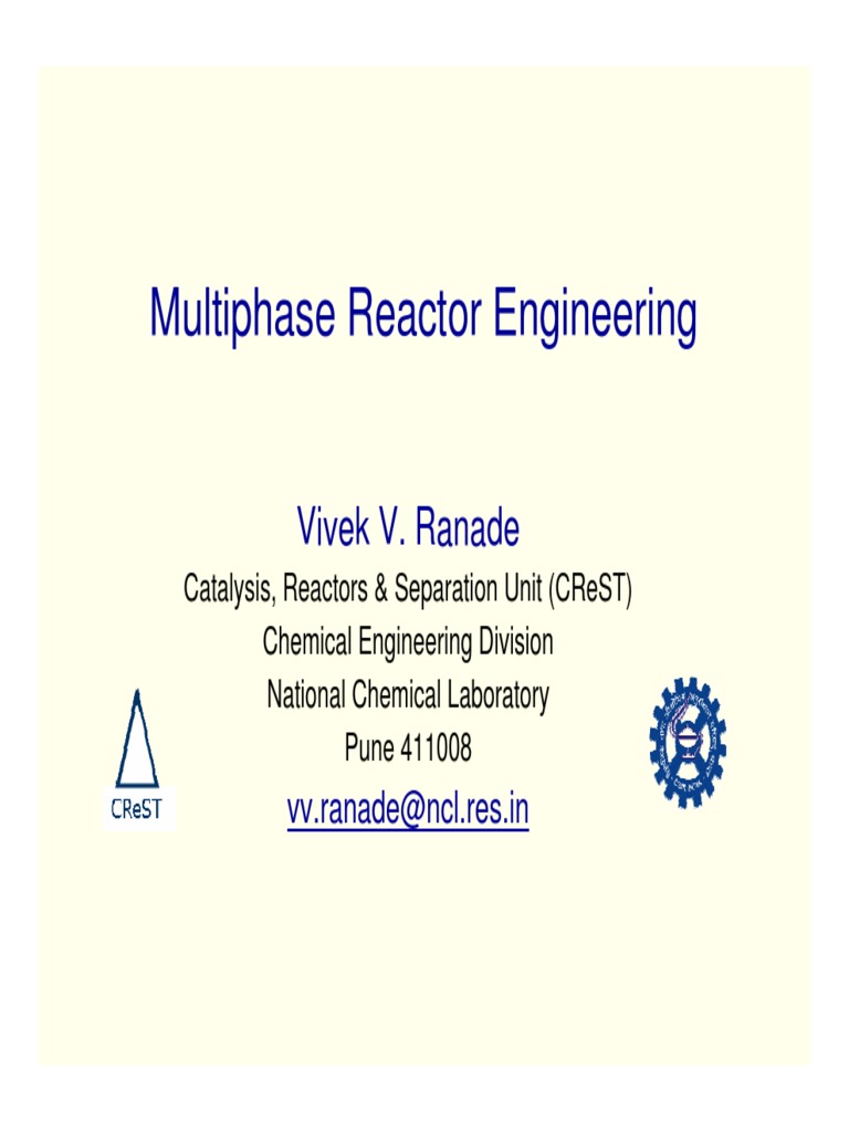 Multiphase Reactor Engineering Pdf Chemical Reactor Catalysis