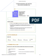 Cuestionario Socioeconómico PDF