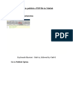 IVP How To Publish A PDF File in Matlab