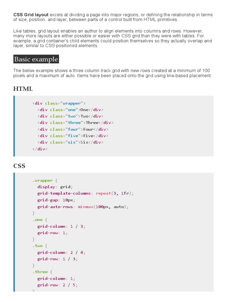CSS Grid Layout | PDF