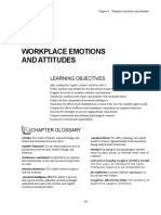 Workplace Emotions and Attitudes: Learning Objectives