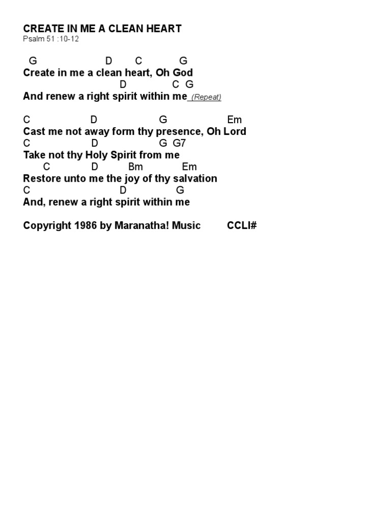 Create In Me A Clean Heart Christian Belief And Doctrine Christian Denominational Families