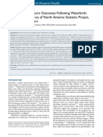 Maternal and Newborn Outcomes Following Waterbirth: The Midwives Alliance of North America Statistics Project, 2004 To 2009 Cohort