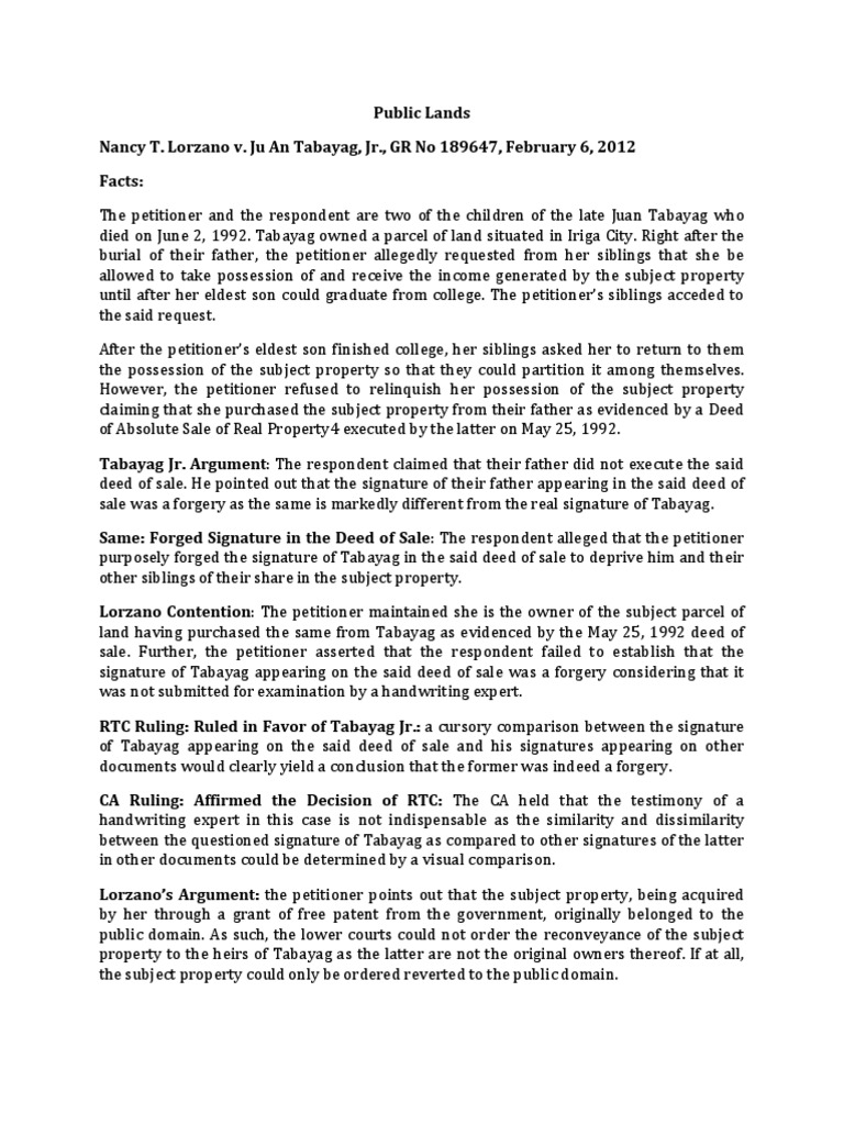 Nat Res Case Digests PDF Statute Of Limitations Rescission