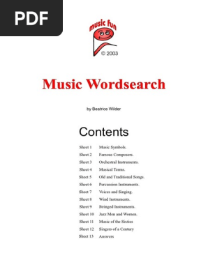 Wordsearch Tempo Singing
