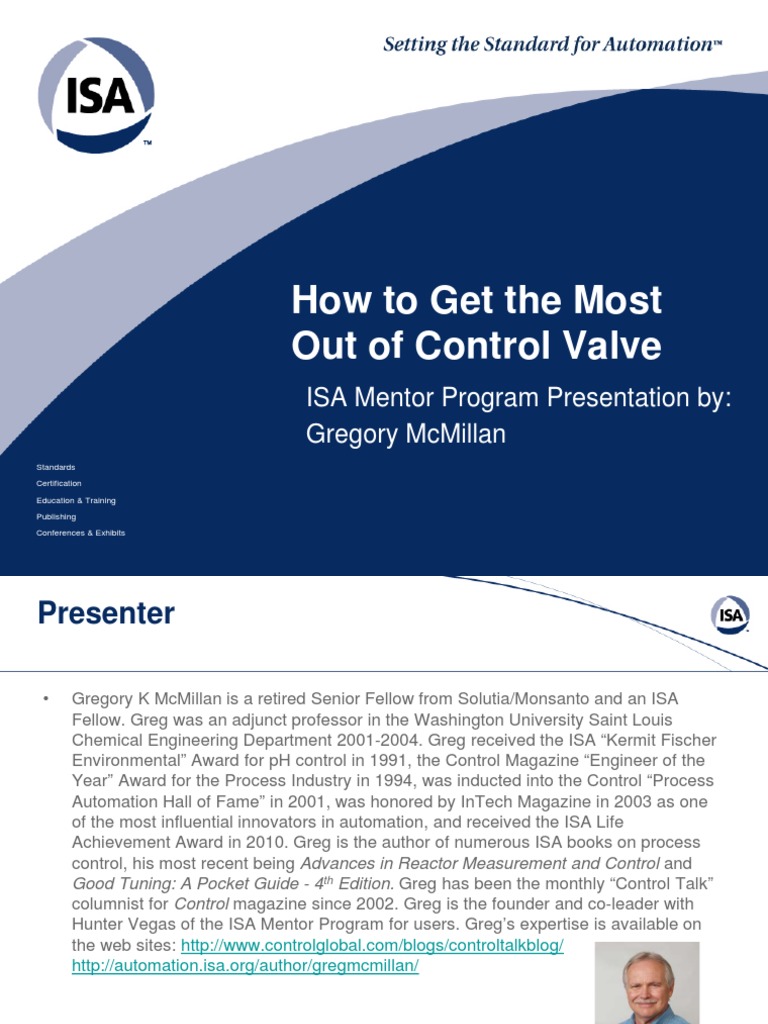 Isa Mentor Program Webex Best Control Valve Rev0 Pdf Valve Actuator