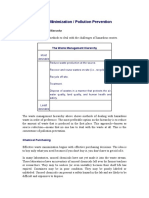 Waste Minimization / Pollution Prevention: The Waste Management Hierarchy