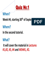 When? Where? What?: Quiz Nr.1