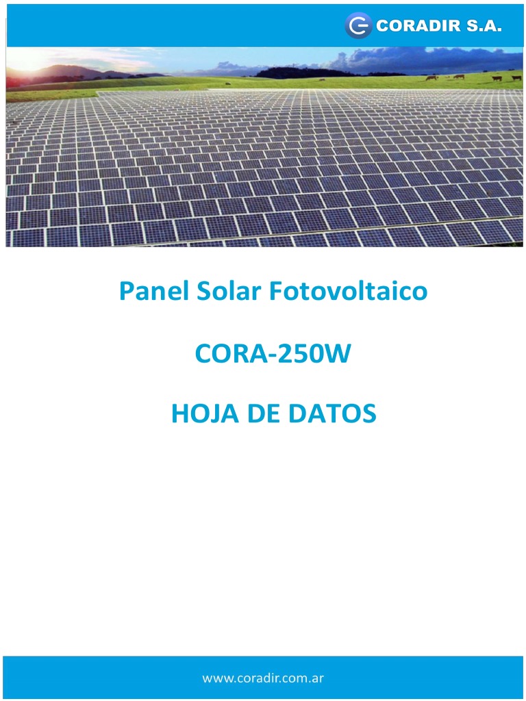 Folleto Panel Solar 250w | PDF | Energía solar | Panel solar