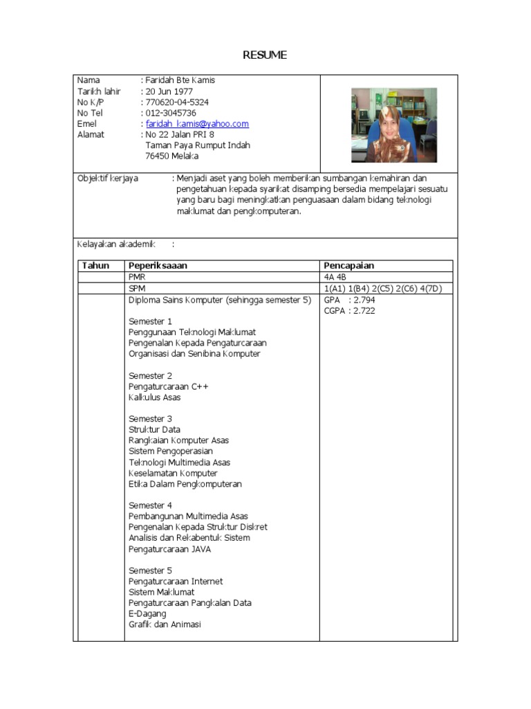 Cth Resume Pdf